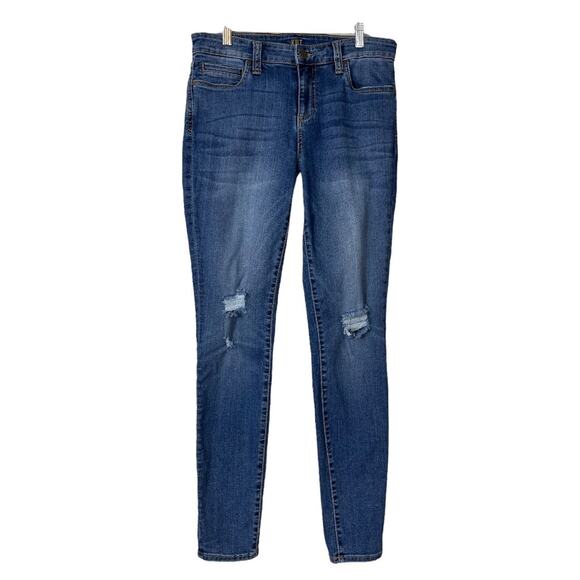 Kut from the Kloth Women's Jeans Toothpick Skinny Distressed Mid Rise Size 8 - Picture 1 of 9